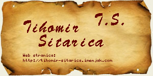 Tihomir Sitarica vizit kartica
